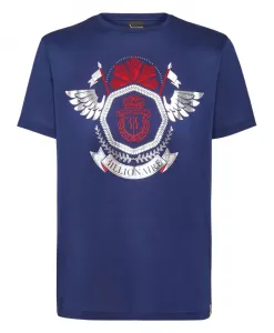 Футболка с круглым вырезом, эмблема SS Billionaire, синий