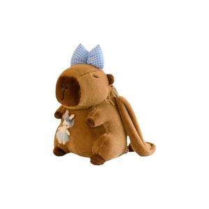 Плюшевая игрушка Capybara, очаровательные куклы-рюкзачки Capybara, высота 32 см AIQINGCAOZHILIAN(WANJU), синий