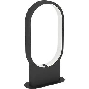 Настольная лампа CODRIALES с LED-модулем, 1 шт., теплый белый свет, черная настольная лампа из алюминия - 10,8 Вт - теплый белый свет Eglo, черный