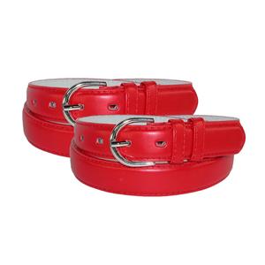 Женский кожаный ремень для платья 1 1/8 дюйма (упаковка из 2 шт.) CTM, красный