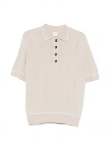 Рубашка поло с контрастной отделкой Eleventy, бежевый