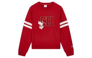 Champion Женская новогодняя толстовка красного цвета