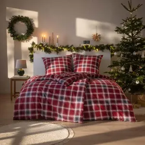 Комплект постельного белья Impulse Cuddly Flannel Quirin, красный, размер 155x220+80x80 Estella