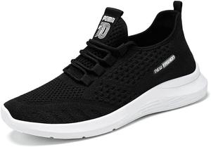 Мужские дышащие кроссовки Qacksv, легкие кроссовки для бега, повседневная носка, удобные спортивные сетчатые кроссовки, модные нескользящие кроссовки для тренировок для мужчин, черный
