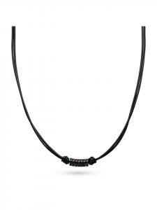 s.Oliver Кожаное ожерелье черного цвета