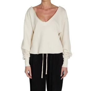 Валерия Дабл Ви пуловер в цвете выстиранное масло LES TIEN, Washed Butter