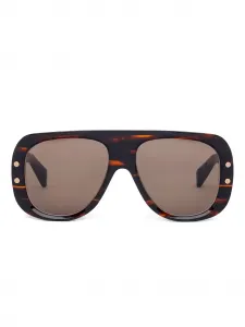 Солнцезащитные очки-пилоты Pulse Balmain, коричневый