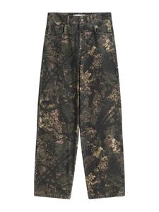 Bershka Багги-штаны цвета хаки, оливковый