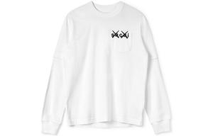 Футболка KAWS X с длинным рукавом и вышивкой Sacai, белый