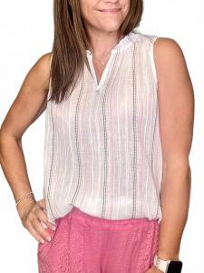 Топ Laurel Hill без рукавов белый CHARLIE B