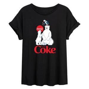 Футболка Juniors Coca-Cola Polar Bears Puffin большого размера Licensed Character, черный