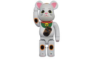 BE@RBRICK Манеки нэко белый люминесцентный