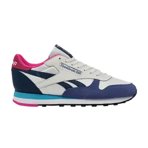 Кроссовки Reebok Classic Leather 'Uniform Blue Laser Pink', кремовый