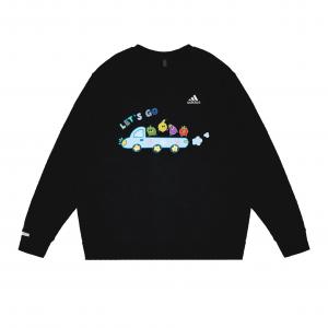 Adidas LABEL Свитшот Unisex Black Crew Neck Moderate Regular