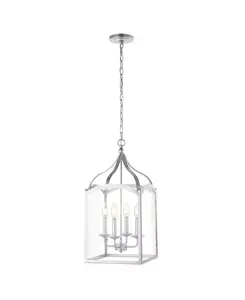 Рут, традиционный классический светодиодный подвесной фонарь с 4 лампами Jonathan Y, silver-tone