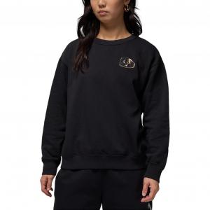 Бруклинская флисовая толстовка с круглым вырезом для женщин Jordan, черно-белый