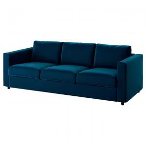 3-местный диван-кровать VIMLE IKEA, цвет djuparp dark green-blue