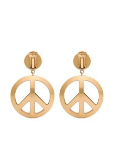 Серьги-клипсы в виде знака мира Moschino, золотой