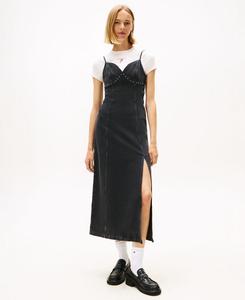 Женское макси-платье Tommy Jeans, Denim Black