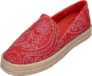 Женские слипоны TOMS Carolina, повседневные эспадрильи на плоской подошве, Flame Botanical Eyelet