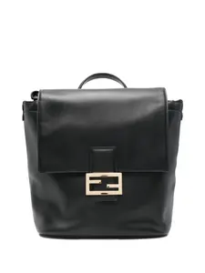 Кожаный рюкзак Fendi, черный