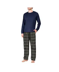 Мужской комплект пижамы из фланели с круглым вырезом SLEEPHERO, синий