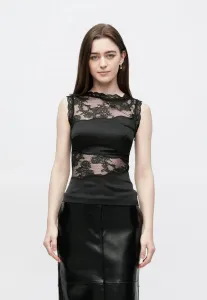 Блузка с вырезом и отделкой desire Malina, Black