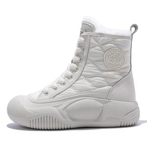 Женские кроссовки High Top Casual Junjali, кофейные, из кроличьего меха, утепленные хлопком