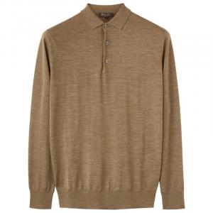 Loro Piana Поло для мужчин, коричневое