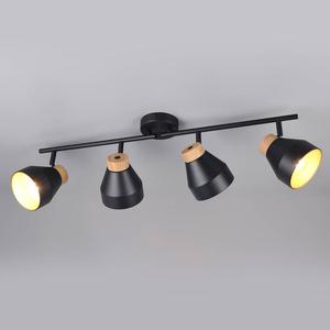 Потолочный светильник Reality Leuchten Valentin, железо - черное - количество языков пламени: 4