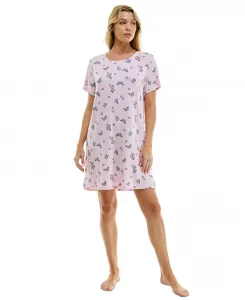 Женская короткая пижамная рубашка с принтом Roudelain, розовый