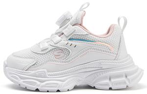 Кроссовки для бега для детей среднего с амортизацией, противоскользящие, износостойкие, дышащие, поддерживающие SNOOPY, белый/розовый