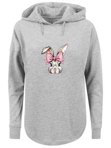 Толстовка F4NT4STIC Niedlicher Hase mit Schleife, Grey