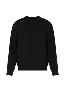 Свитшот с круглым вырезом Armani Exchange, черный