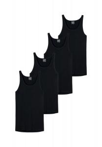 Майка/майка, комплект из 4 шт. Original Classics в тонкую рубчику SCHIESSER, черный