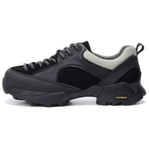 AOKANG Водостойкие походные износостойкие низкие повседневные туфли мужские черно-зеленые, цвет Black Green