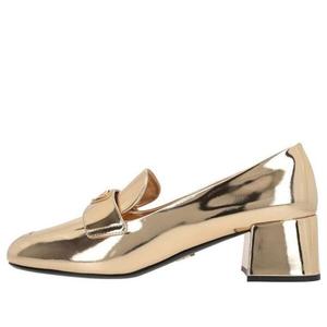 Кроссовки patent leather loafers 'gold' Prada, золотой