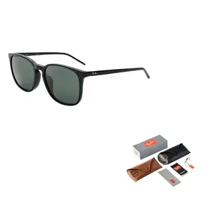 RayBan Пластиковая оправа квадратные солнцезащитные очки унисекс, Black