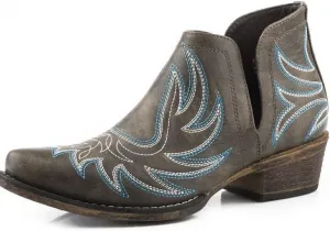 Женские повседневные ботинки Roper Ava с леопардовым узором, открытым носком, низким каблуком 1-2" - серый, коричневый