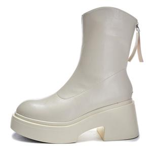 POOQ Ботильоны женские бежевые/красные/черные