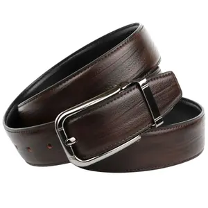 Кожаный ремень Anthoni Crown, классический двусторонний ремень, черный