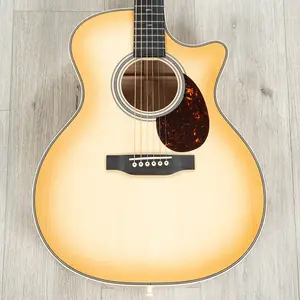 Акустическая гитара Martin Custom Shop GP-28 Grand Performance с вырезом Venetian Cutaway, распаленный взрыв цвета