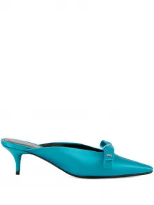 Мюли на каблуке Nano Bow высотой 65 мм BALENCIAGA, синий