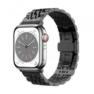Biaodaige Часы Strap Apple Compatibility Ceramic Material, 【Stainless steel】Black
