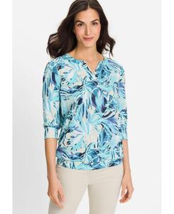 Женская туника с пальмовым принтом Olsen, Aruba blue