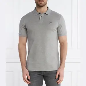 Узкая рубашка-поло для пассажиров Boss, серый