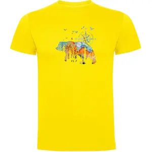Футболка с коротким рукавом Kruskis Compass Bear, желтый