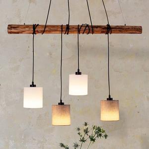 Подвесной светильник Näve Malta, твердый / железный - белый / серый - 4 пламени