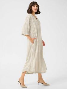 Платье-кафтан Milia в полоску KAFFE, Beige