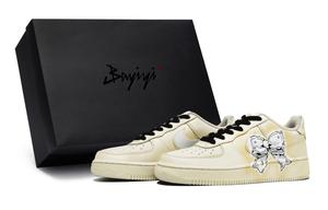 Кроссовки Nike Air Force 1 Skateboarding Shoes Women's Low-top White, цвет White/Varsity Maize